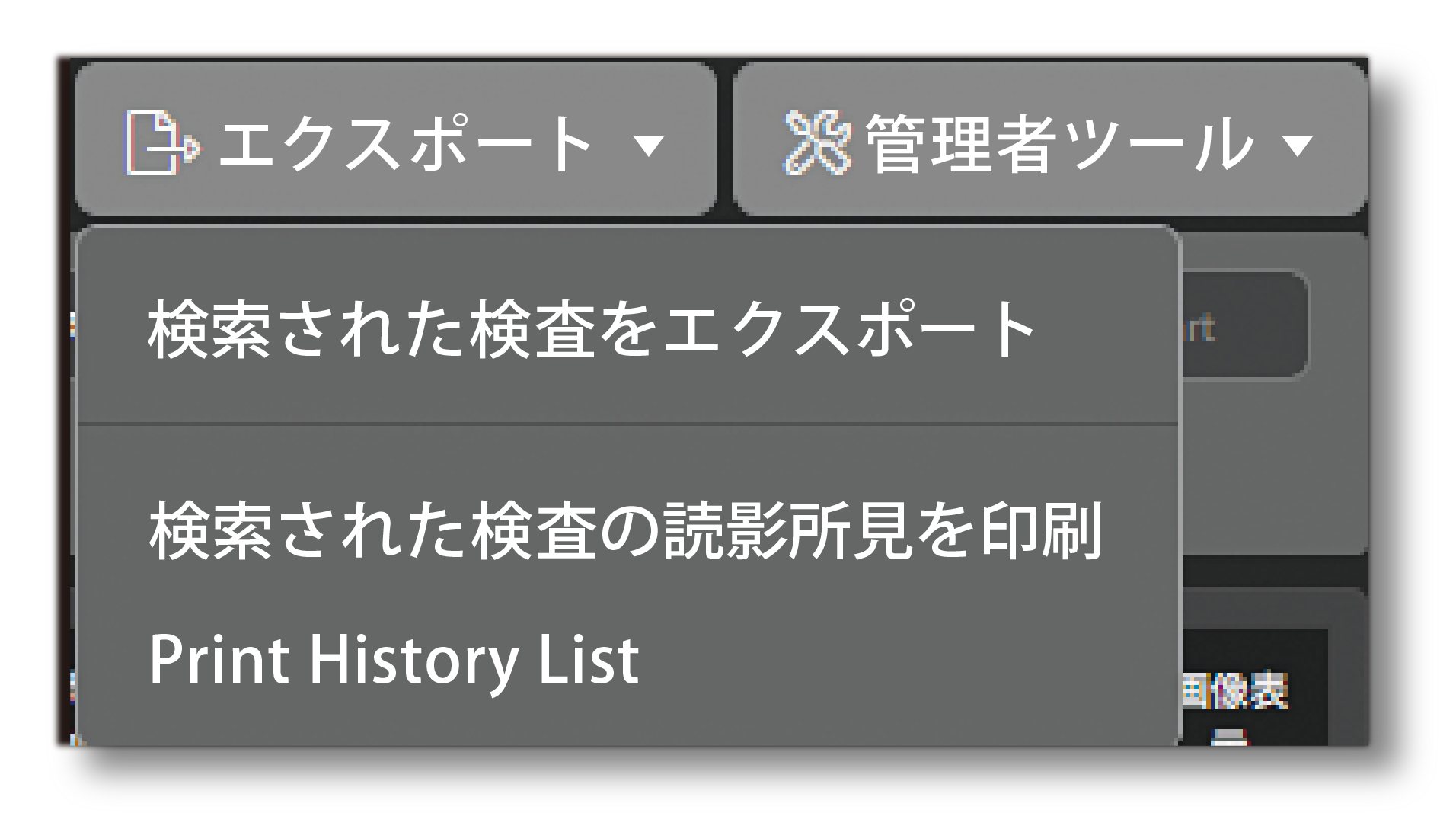 読影所見を出力